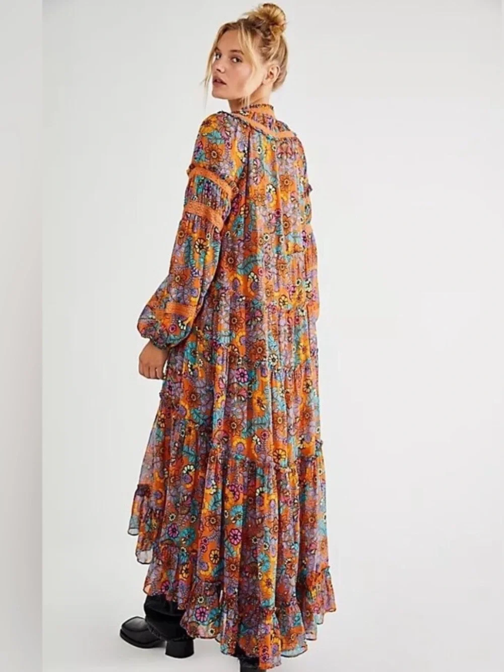 FREE PEOPLE Cassis Floral Maxi Dress